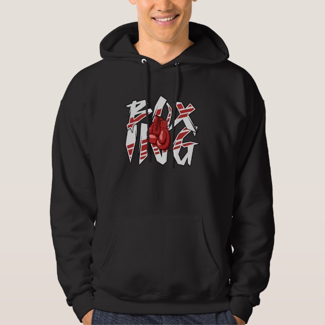 Boxer T Gloves Fighter Champion Punching Bag Ring  Hoodie (Vorderseite)