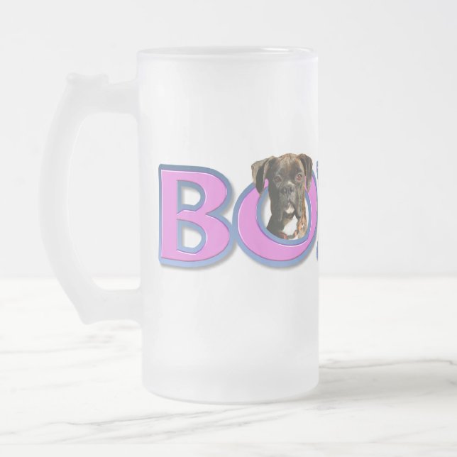 Boxer-Tasse Mattglas Bierglas (Links)