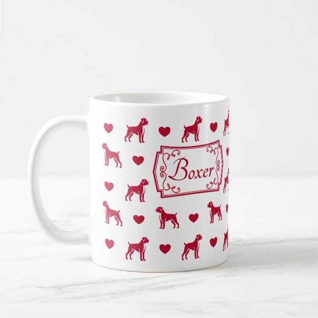 Boxer-Tasse mit Herz Kaffeetasse (Links)