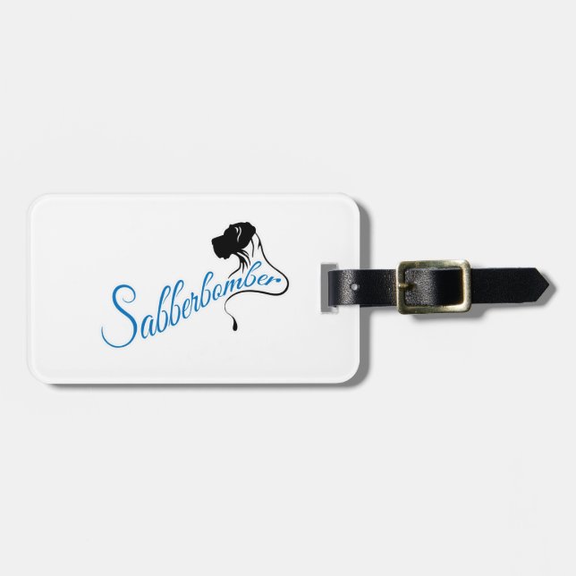 Boxer Text Hund Dog Gepäckanhänger (Vorderseite horizontal)