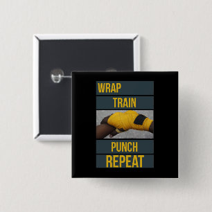 Boxer Training Quote Wiederholung des Boxer-Kurses Button