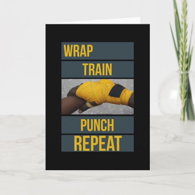Boxer Training Quote Wiederholung des Boxer-Kurses Karte (Vorderseite)