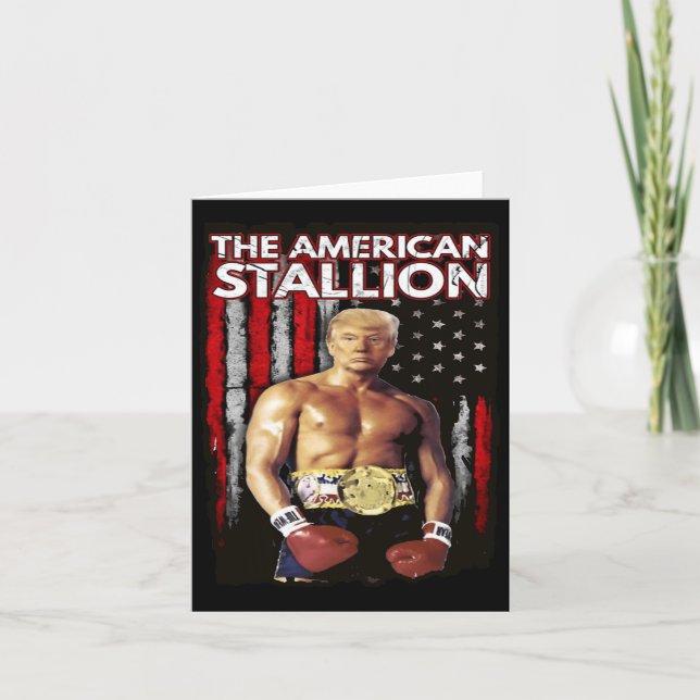 Boxer Trump Rocky Trump Meme Trump 2024 Karte (Vorderseite)