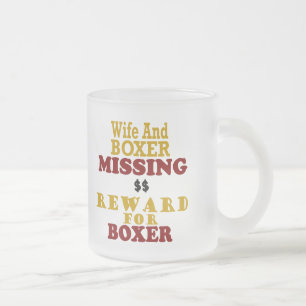 Boxer-u. Ehefrau-vermisste Belohnung für Boxer Mattglastasse