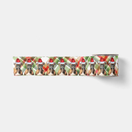 Boxer und Holiday Kariert Funny Dog Weihnachten Satinband