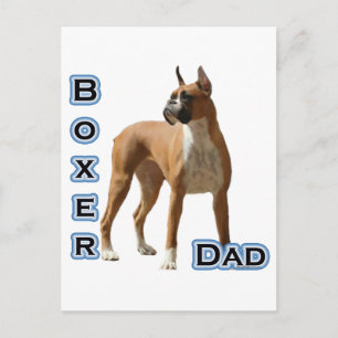 Boxer Vater 4 Postkarte