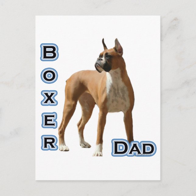 Boxer Vater 4 Postkarte (Vorderseite)