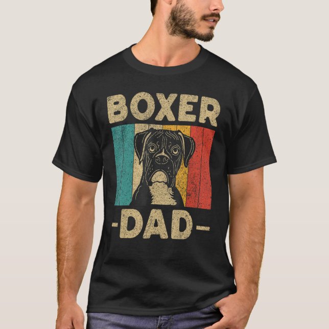 Boxer Vater Retro Boxer T-Shirt (Vorderseite)