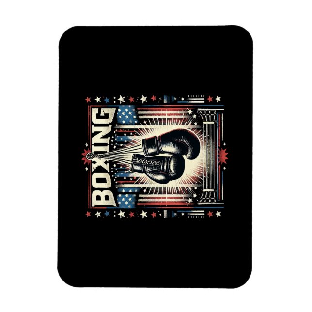 Boxer Vintag Bo - Boxer-Boxen Magnet (Vertikal)