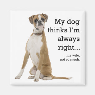 Boxer vs. Ehefrau Magnet