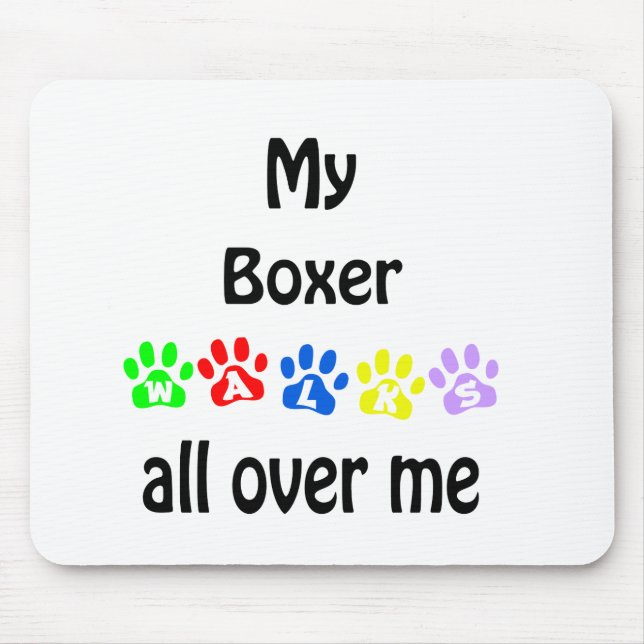 Boxer Walks Design Mousepad (Vorne)