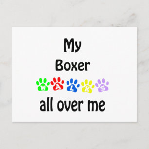 Boxer Walks Design Postkarte