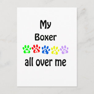 Boxer Walks Design Postkarte