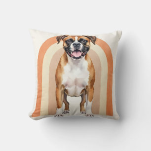 Boxer-Wasserfarbe Retro-Bogen-Kunst Kissen