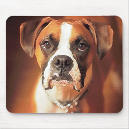 Boxer Watercolor Mousepad