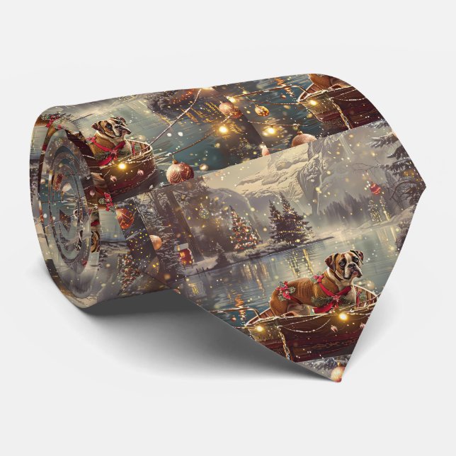 Boxer Weihnachtsfeiertage Krawatte (Gerollt)
