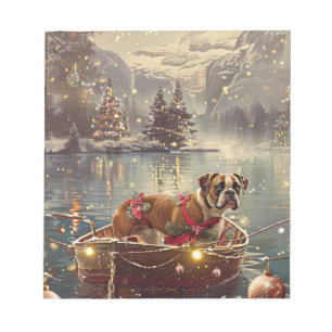 Boxer Weihnachtsfeiertage Notizblock