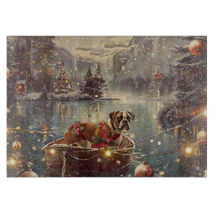 Boxer Weihnachtsfeiertage Schneidebrett
