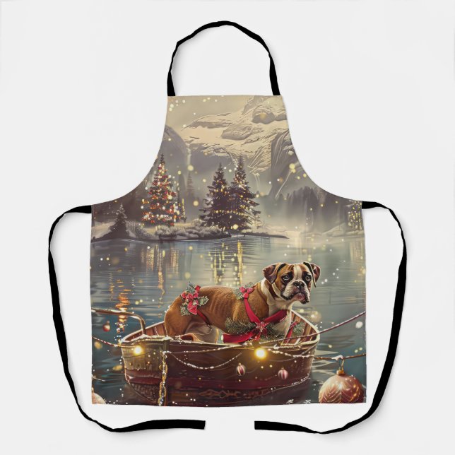 Boxer Weihnachtsfeiertage Schürze (Vorderseite)