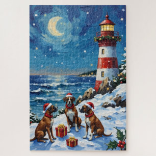 Boxer Weihnachtsleuchtturm Urlaub