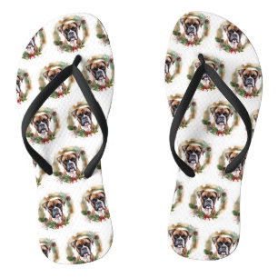 Boxer Weihnachtsmann Flip Flops