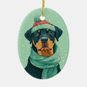 Boxer-Weihnachtsschmuck Keramik Ornament