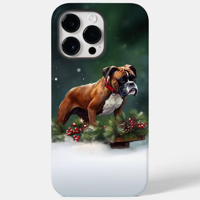 Boxer Weihnachtsschnee Winter Case-Mate iPhone 14 Pro Max Hülle (Rückseite)