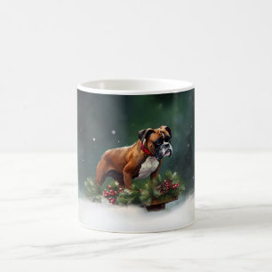 Boxer Weihnachtsschnee Winter Kaffeetasse