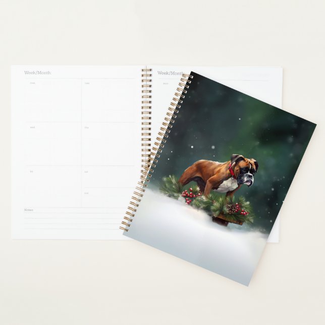 Boxer Weihnachtsschnee Winter Planer (Anzeige)