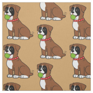 Boxer-Welpe mit Tennisball Stoff