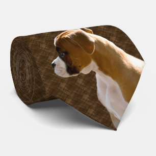 Boxer-Welpen-Hund-Ausschnitt Executive Brauner Sch Krawatte