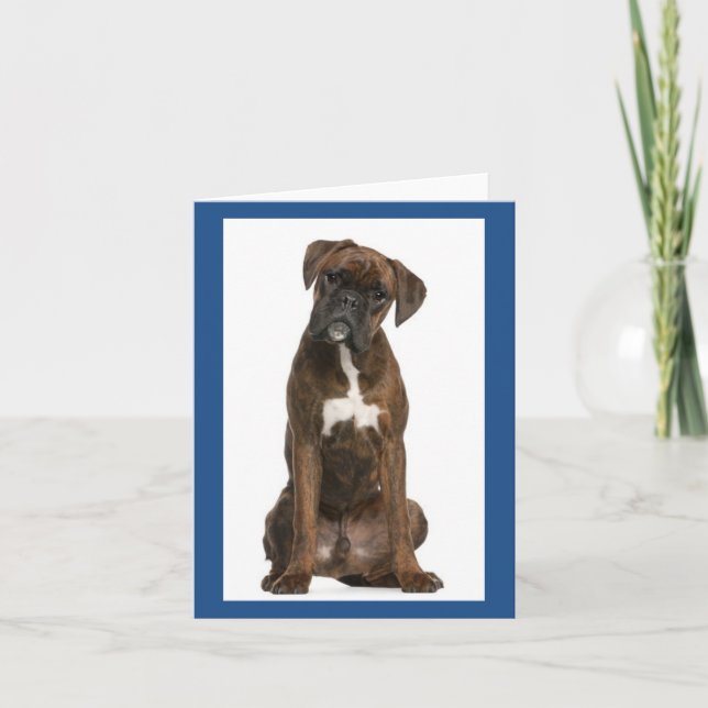 Boxer Welpenhund - leere Notizkarte Karte (Vorderseite)