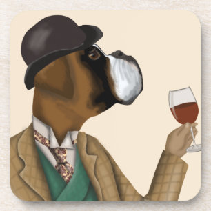 Boxer Wine Snob Getränkeuntersetzer