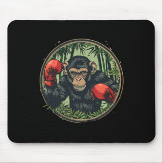 Boxeraffe mit Boxhandschuhen Kickboxen Lustiges B Mousepad