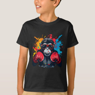 Boxeraffe mit Boxhandschuhen Kickboxen Lustiges B T-Shirt