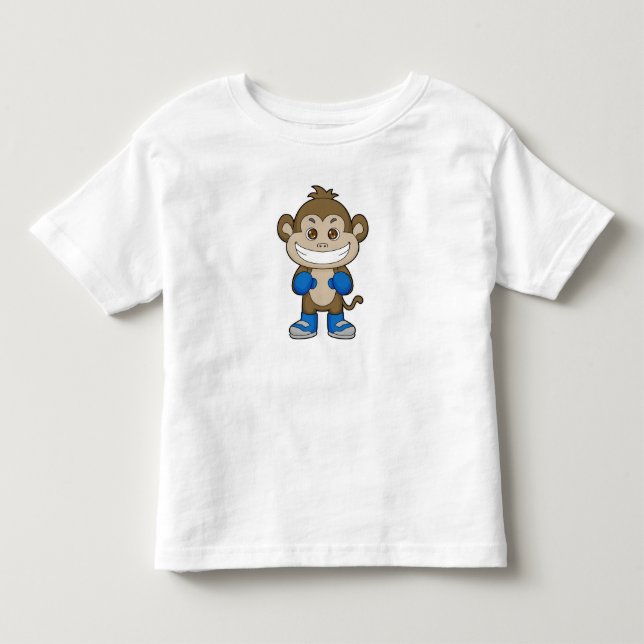 Boxerboxhandschuhe für Affen Kleinkind T-shirt (Vorderseite)