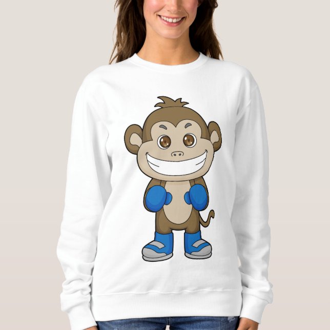 Boxerboxhandschuhe für Affen Sweatshirt (Vorderseite)