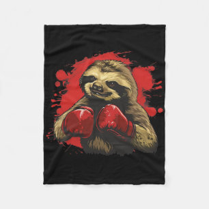 Boxerfaultier mit Boxhandschuhen Kickboxen Lustige Fleecedecke