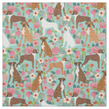 Boxerfloralen Stoffdruck