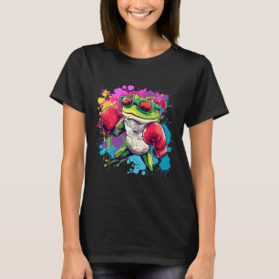 Boxerfrosch mit Boxhandschuhen Kickboxen Lustiger  T-Shirt