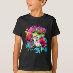 Boxerfrosch mit Boxhandschuhen Kickboxen Lustiger  T-Shirt