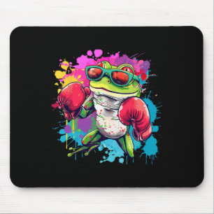 Boxerfrosch mit Boxhandschuhen Kickboxen Lustiges Mousepad