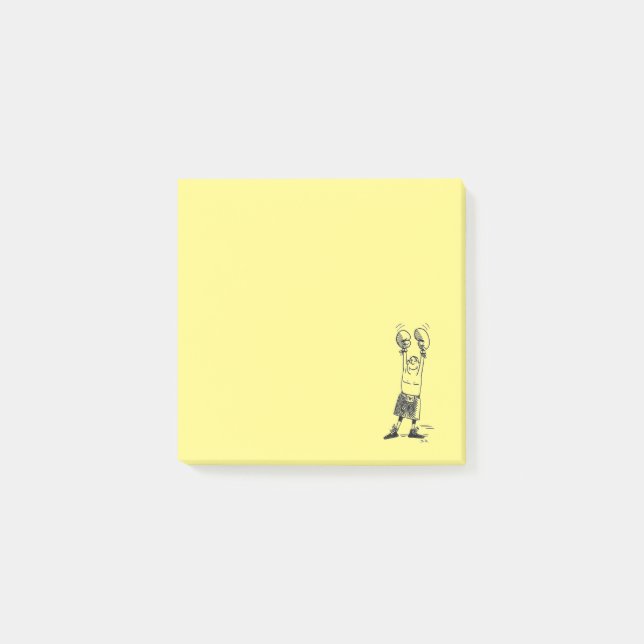Boxergelbe Notizblöcke Post-it Klebezettel (Vorderseite)