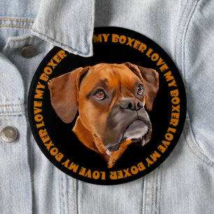 Boxerhund Button