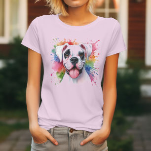 Boxerhund Farbsplash T-Shirt