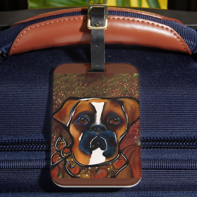 Boxerhund Gepäckanhänger (Vorderseite Insitu 2)