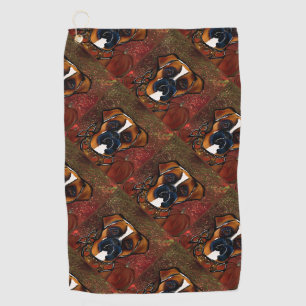 Boxerhund Golfhandtuch