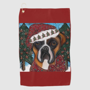 Boxerhund Golfhandtuch