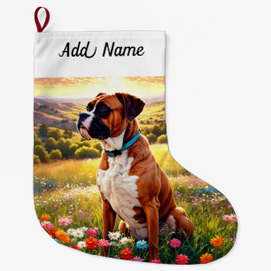 Boxerhund Großer Weihnachtsstrumpf