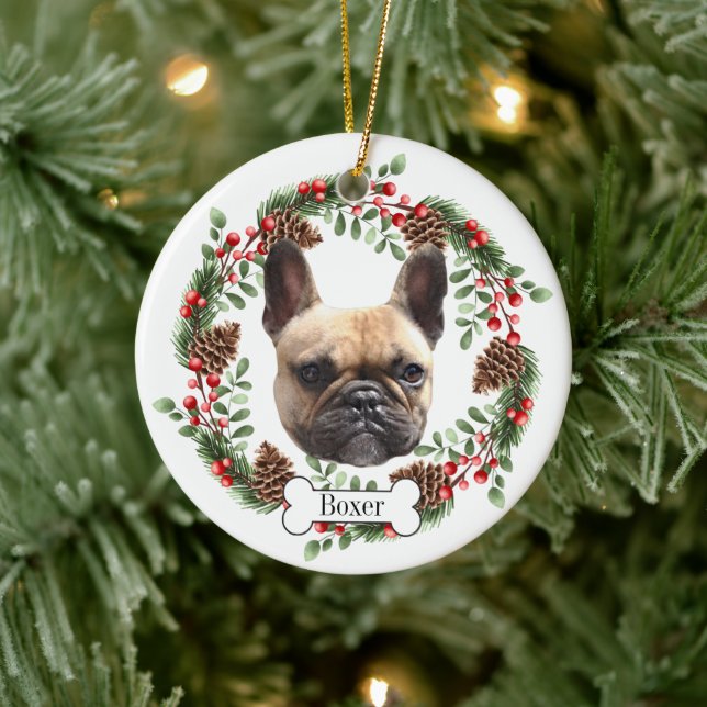 Boxerhund Personalisiert Keramik Ornament (Baum)